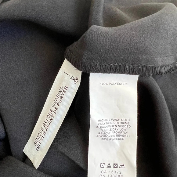 JOE FRESH Black  WOMENS V- Neck BLOUSE TOP TUNIC SIZE Small - Picture 7 of 7